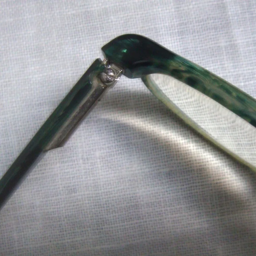 Vintage Ashley Stewart Green Tortoiseshell Half-frame Readers Eyewear